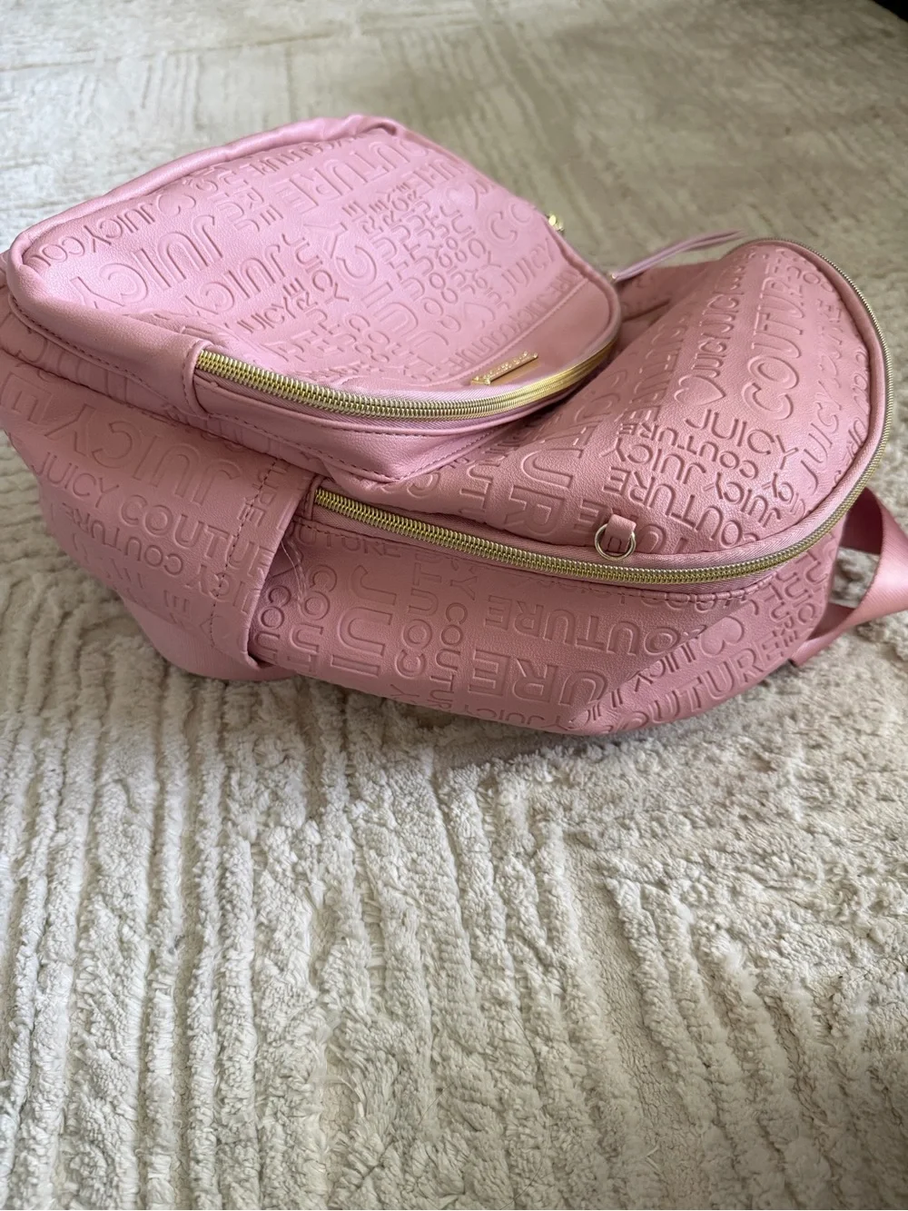 Juicy Couture Pink Embossed Logo Backpack